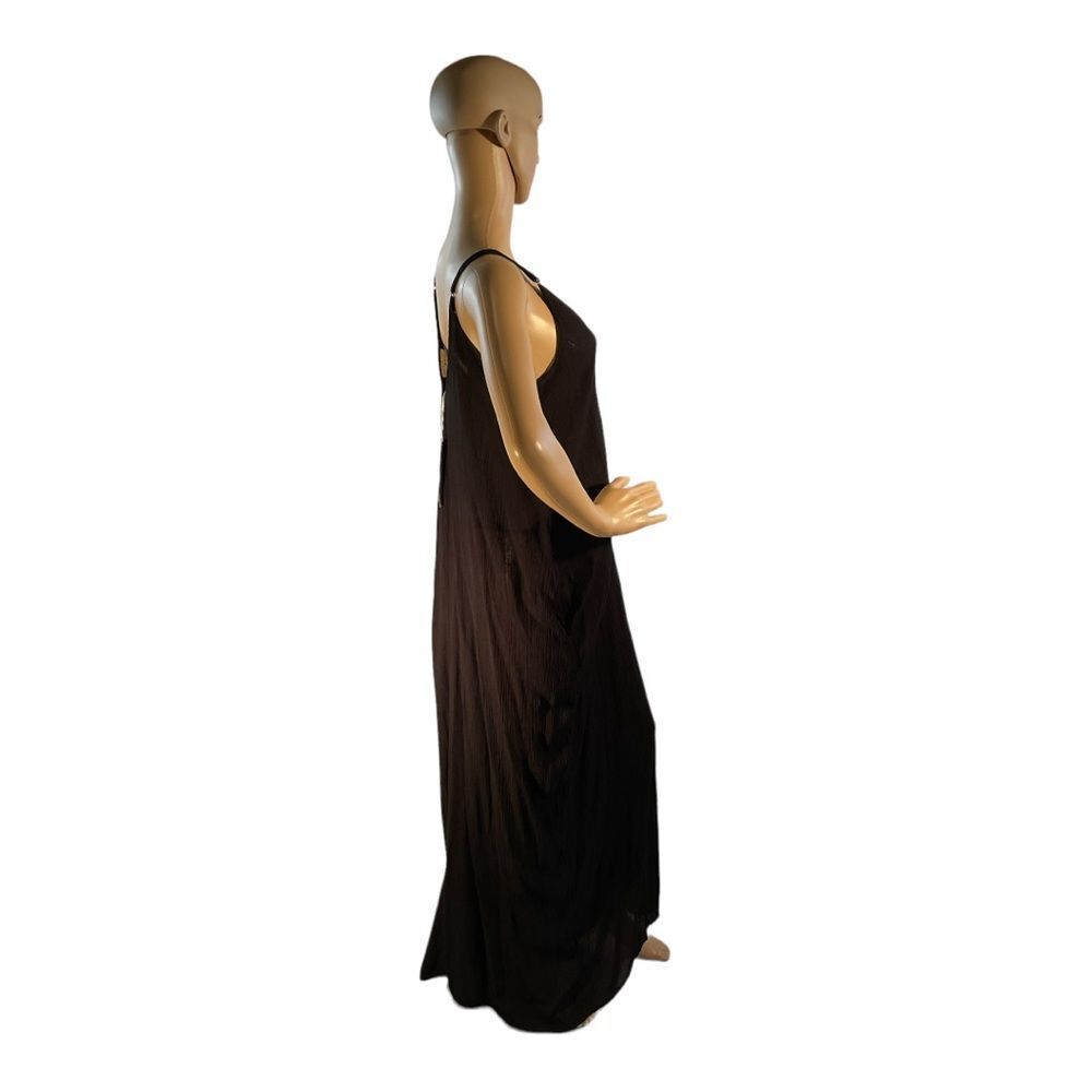 Lovestitch Women’s Black Long Spaghetti Sleeve Maxi Dress  S/M - Picture 4 of 15